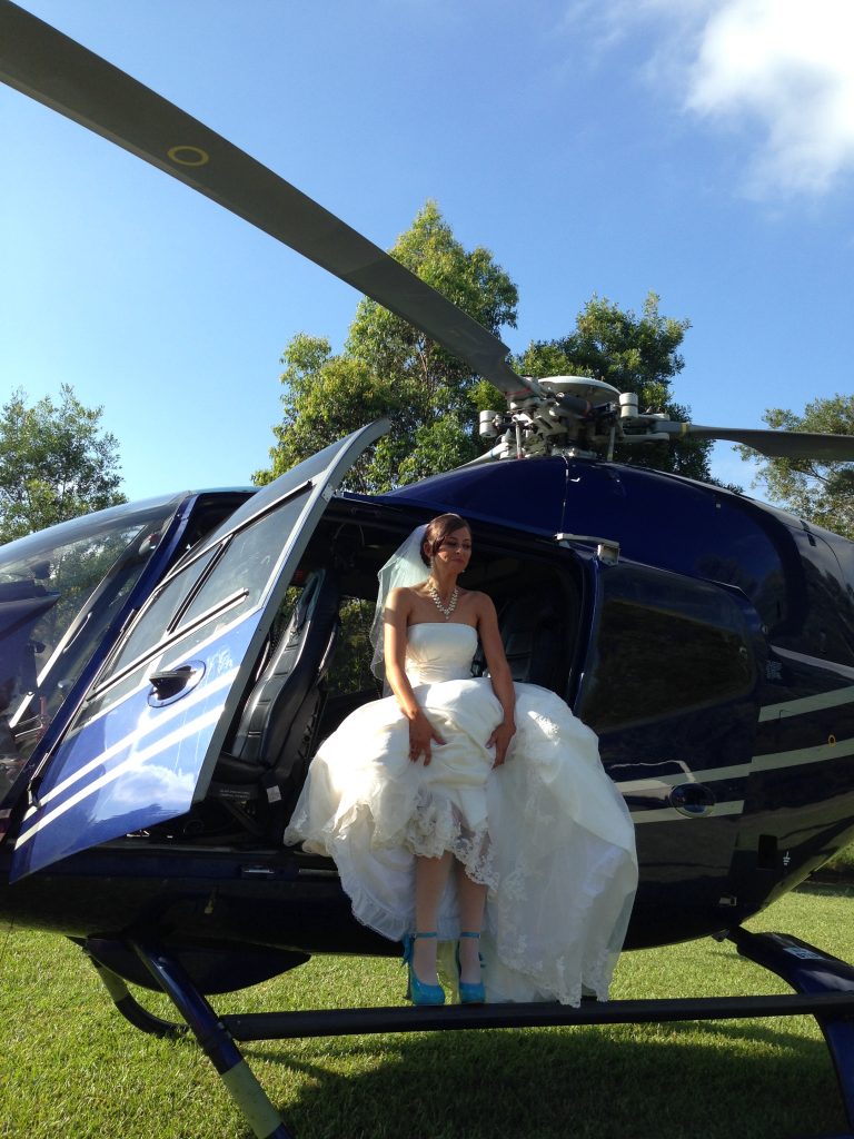 wedding by helicopter, brisbane wedding, celebrity,