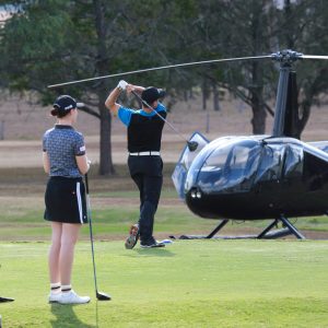 golf, scenic rim, helicopter